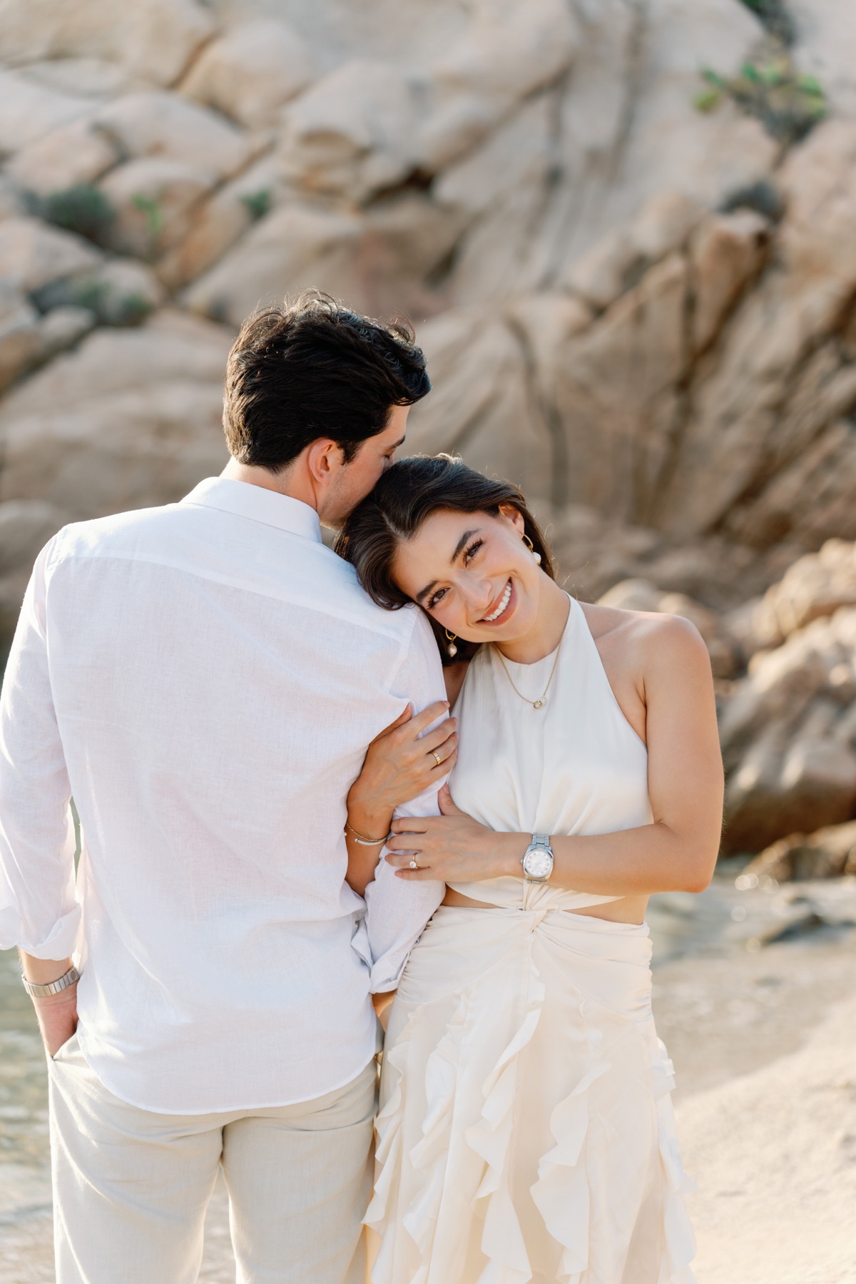 Julissa and Stefano together by the sea